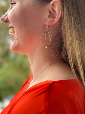Aquamarine Chalcedony Teardrop Earrings