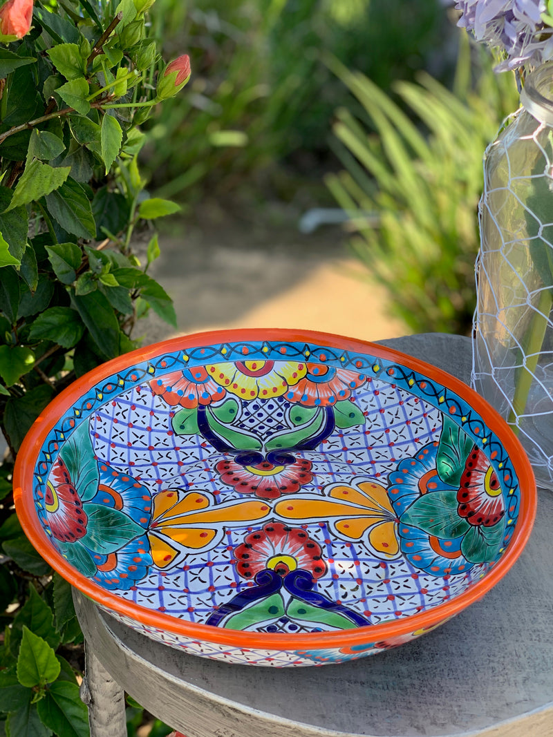 Talavera Poblana Multi-color Serving Bowl